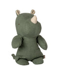 Kleines Maileg Nashorn in Salbei aus der Safari Friends Kollektion aus weichem Stoff zum Kuscheln.