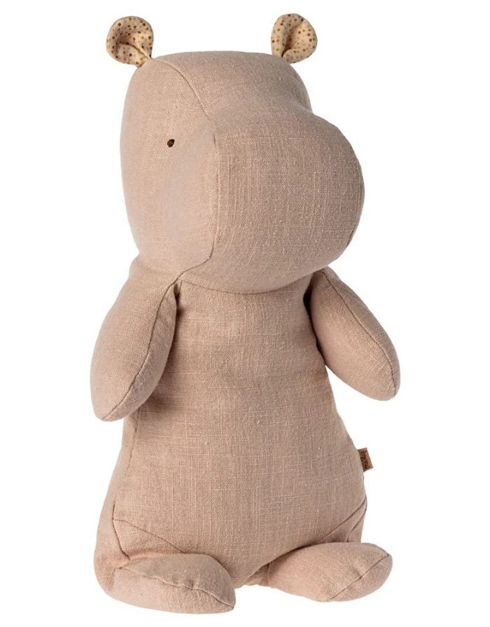 Maileg Safari Friends Nilpferd Medium in der Farbe Hellrosa Kuscheltier aus Baumwolle  für Kinder und Babys