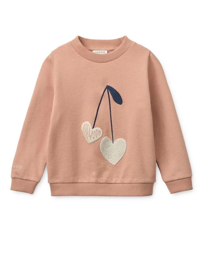 THORA Sweatshirt aus Bio-Baumwolle in Sweethearts und Pale Tuscany von Liewood