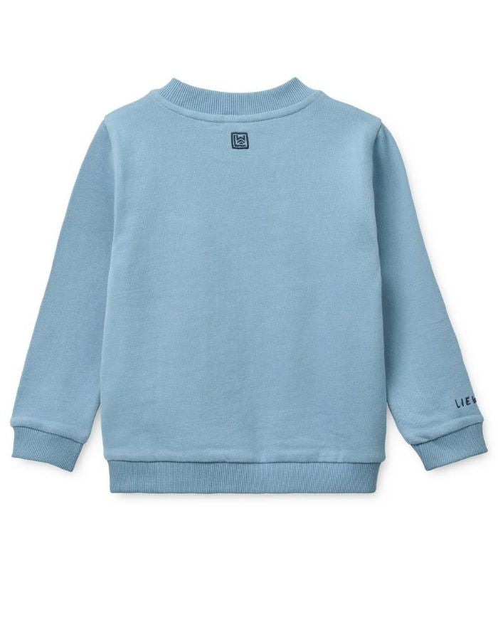 THORA Sweatshirt aus Bio-Baumwolle in Tiger und Beach Blue von Liewood