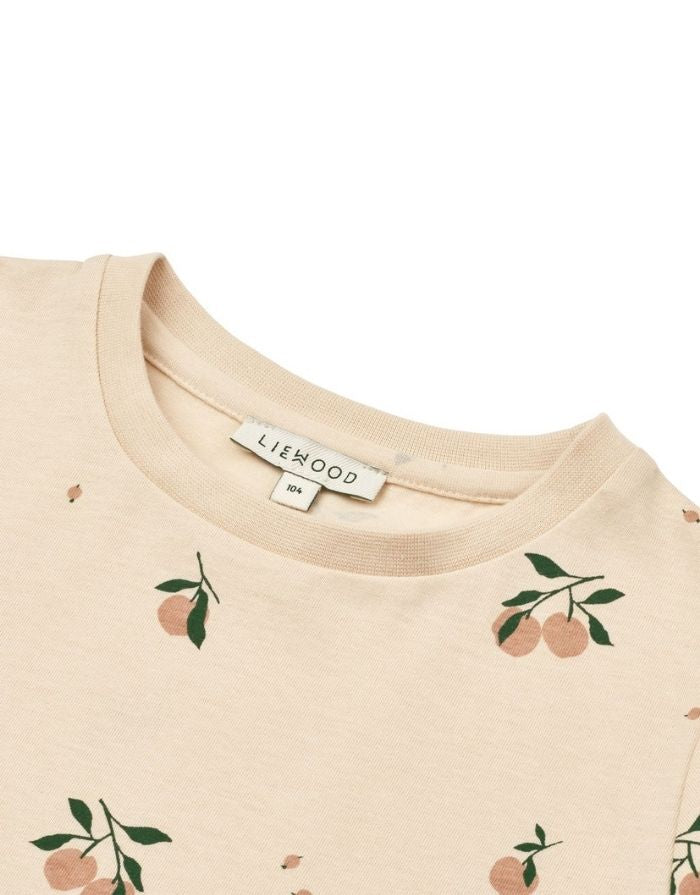 APIA Kurzarm-T-Shirt aus Bio-Baumwolle in Peach und Sea Shell von Liewood