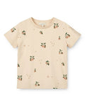 APIA Kurzarm-T-Shirt aus Bio-Baumwolle in Peach und Sea Shell von Liewood