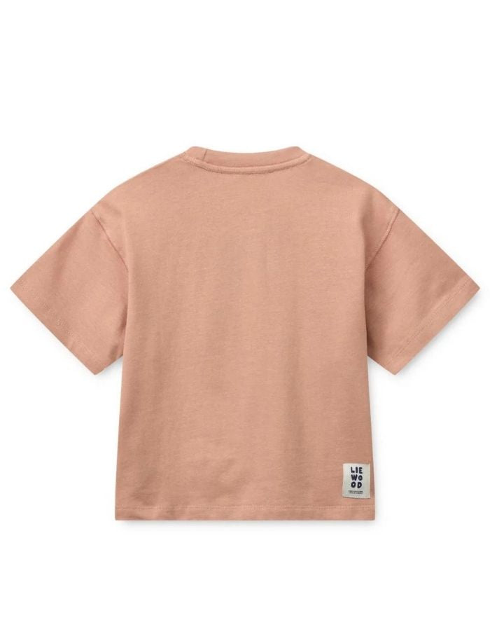 TYLER Kurzarm-T-Shirt aus Bio-Baumwolle mit Sweethearts-Print in Pale Tuscany von Liewood