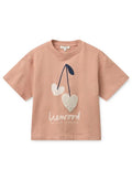 TYLER Kurzarm-T-Shirt aus Bio-Baumwolle mit Sweethearts-Print in Pale Tuscany von Liewood