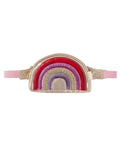 Bunte Regenbogen-Bauchtasche mit Glitzer und Samt von Rockahula Kids