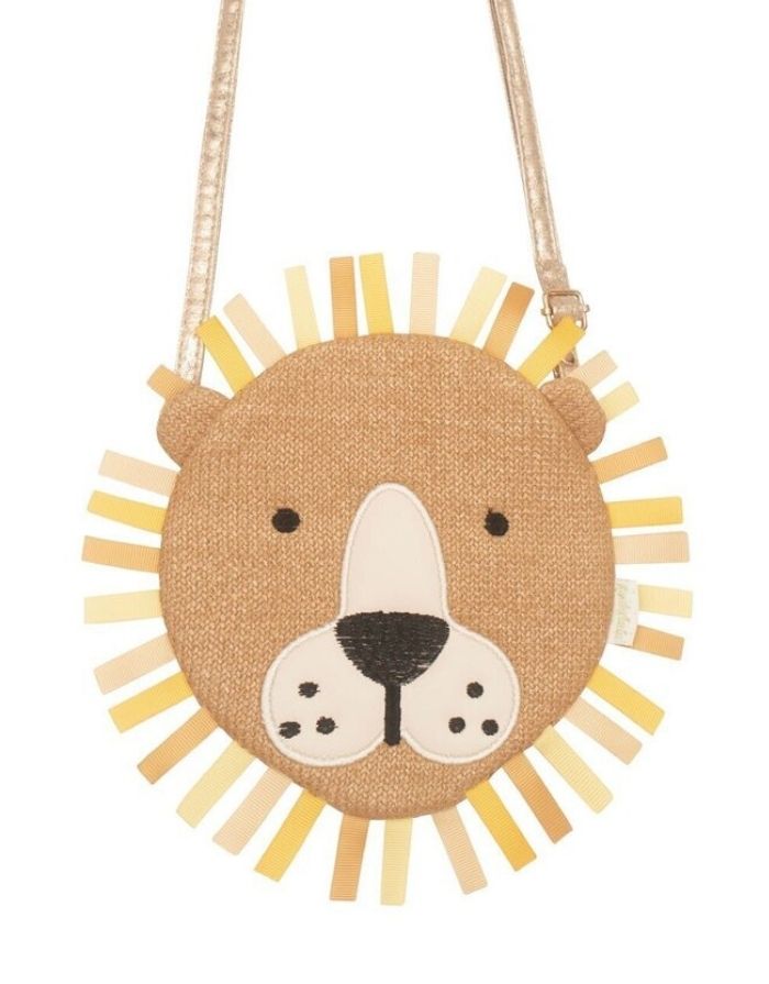 Löwen-Korbtasche mit Ripsband-Mähne für Kinder von Rockahula Kids.