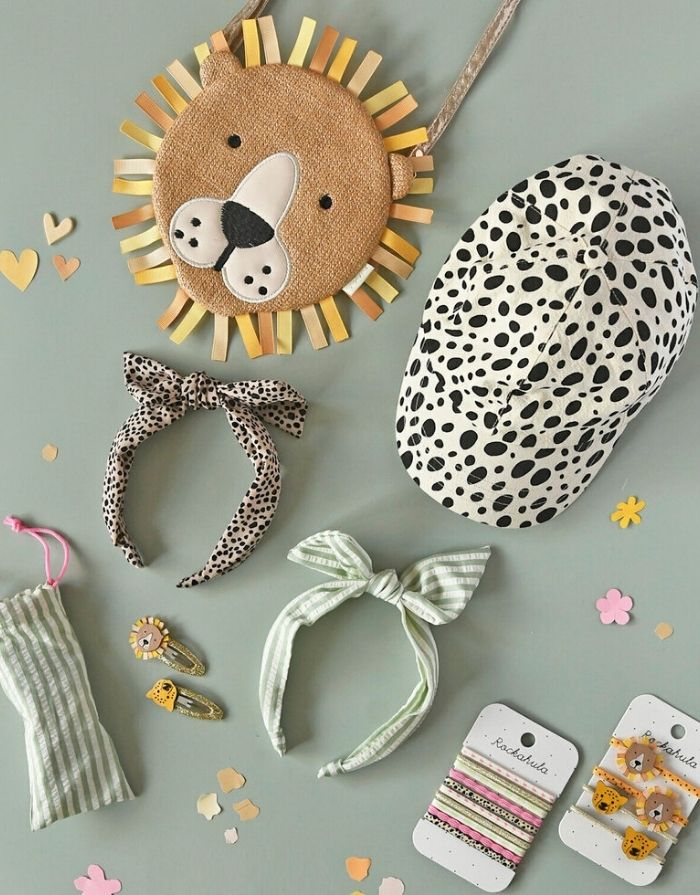 Löwen-Korbtasche mit Ripsband-Mähne für Kinder von Rockahula Kids.