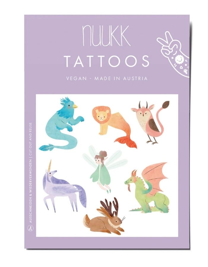 Vegane Kinder-Tattoos Einhorn von nuukk
