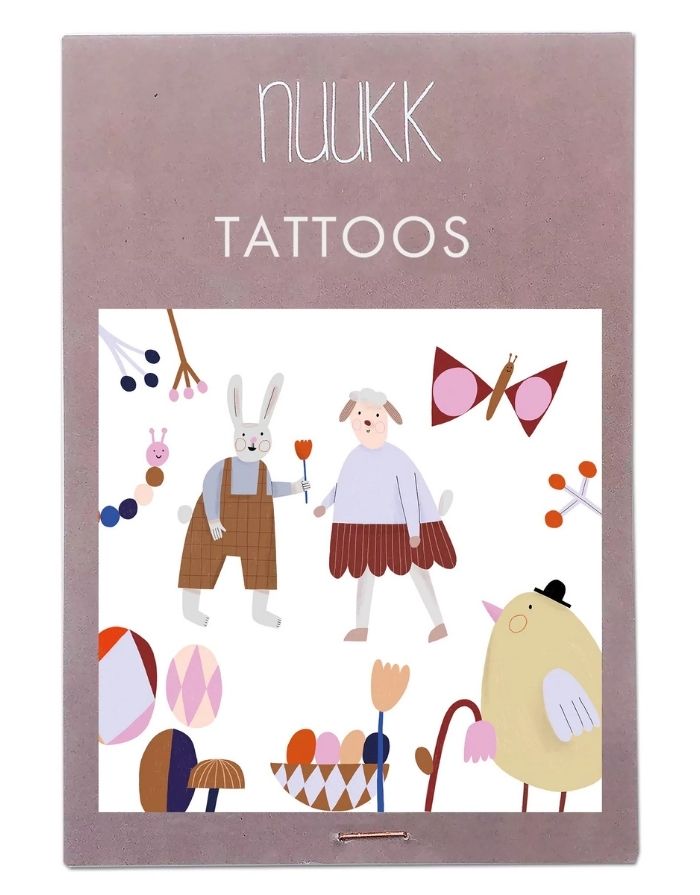 Vegane Kinder-Tattoos Osterhase von nuukk