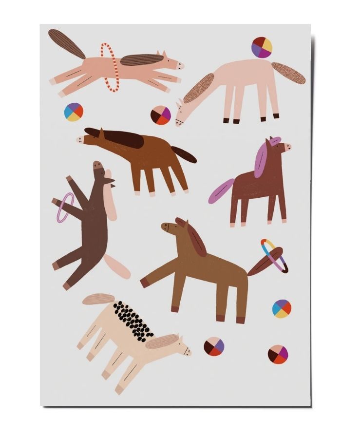 Vegane Kinder-Tattoos Pferde von nuukk