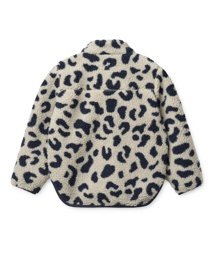 NOAM Pile Teddyjacke von Liewood aus weichem Teddyfleece mit Kontrasteinsätzen, Reißverschluss und hohem Kragen.