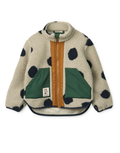 NOAM Pile Teddyjacke von Liewood aus weichem Teddyfleece mit Kontrasteinsätzen, Reißverschluss und hohem Kragen.