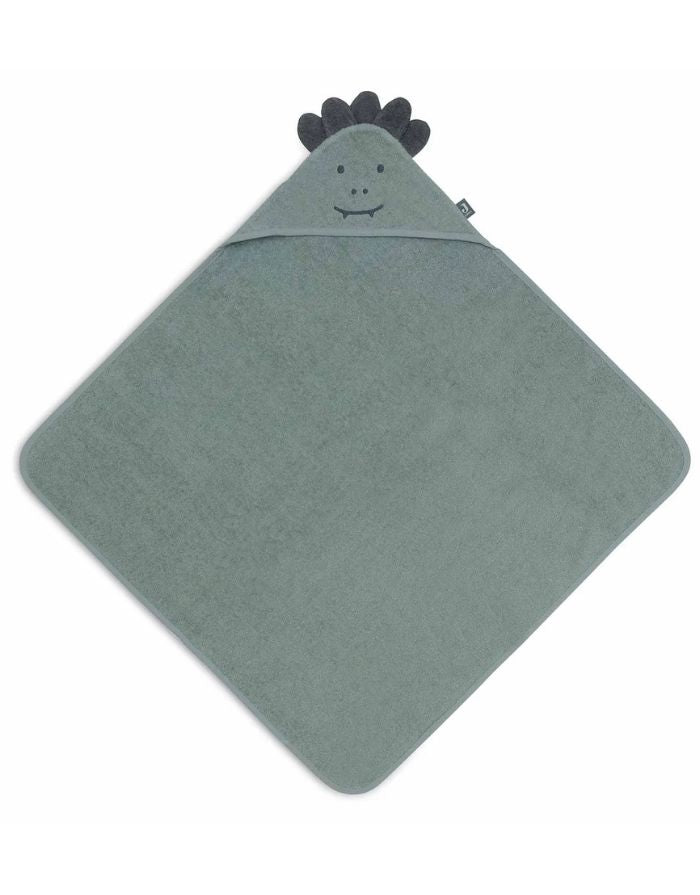 Kapuzenhandtuch von Jollein in der Farbe Grün als Freisteller von vorne