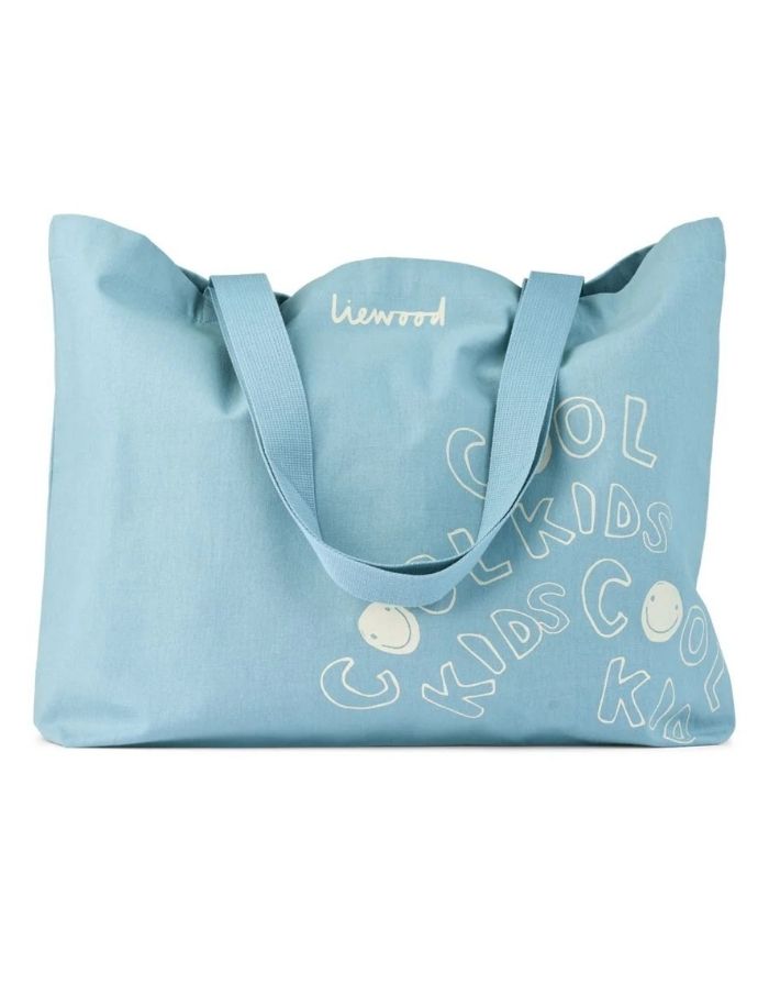 Tote Bag Big I Cool Kids/Beach Blue