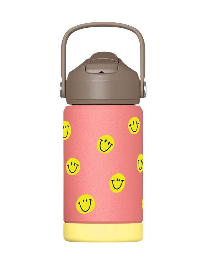 Trinkflasche 350 ml Smilies Koralle Gelb aus Edelstahl von Ava & Yves