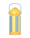 Trinkflasche 350 ml Stripes Gelb Hellblau aus Edelstahl von Ava & Yves