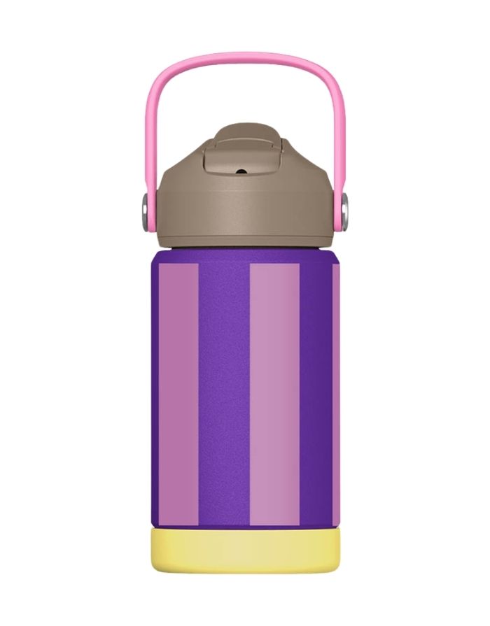 Trinkflasche 350 ml Stripes Lila Flieder aus Edelstahl von Ava & Yves