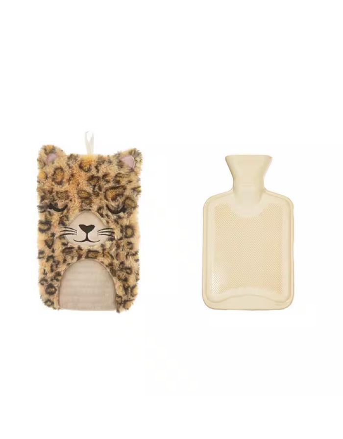 Sass & Belle Wärmflasche Leopard Love mit weicher Leopardenhülle für Kinder.