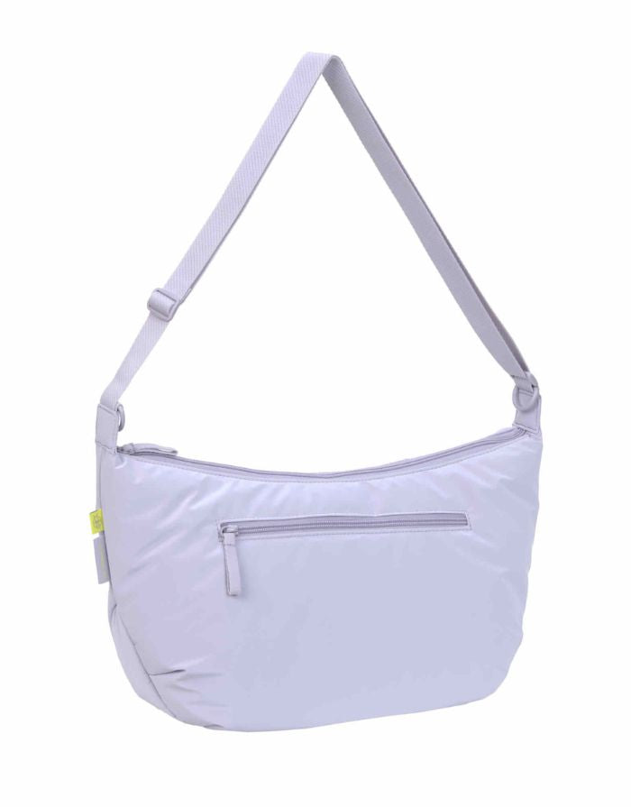 LÄSSIG Lunua Wickeltasche in Lilac – große Bum Bag mit Wickelzubehör, vegan, recycelt & pfc-frei, mit Neon-Details und Kinderwagenhaken.