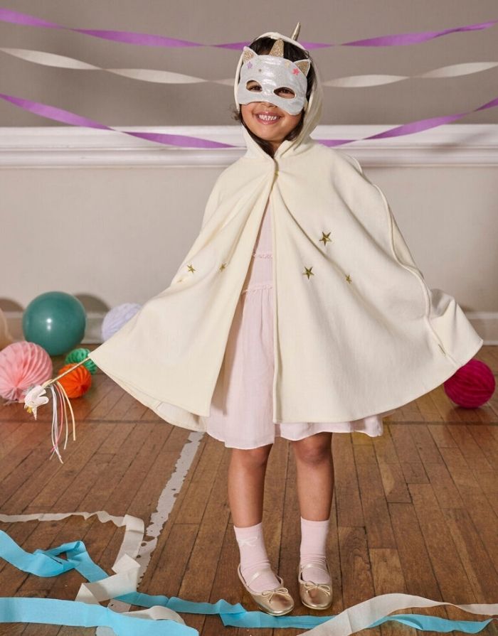 Einhorn-Zauberstab mit Regenbogenmähne und bunten Bändern von Rockahula Kids