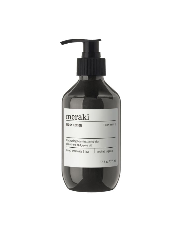 Meraki Bodylotion Silky Mist – feuchtigkeitsspendende, schnell einziehende Körperpflege in Pumpspender.