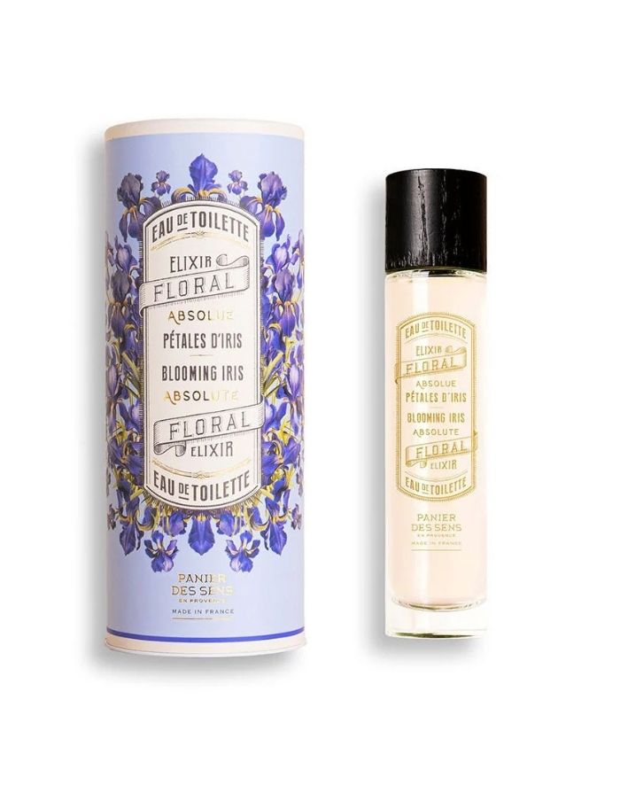 Eau de Toilette Irisblütenblätter 50ml von Panier des Sens, pudrig-anspruchsvoller Duft mit Iris Absolue, Zeder und Moschus
