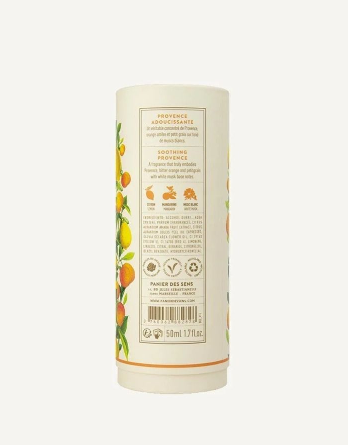 Eau de Toilette Milde Provence 50ml von Panier des Sens, frischer Zitrusduft mit Noten von Zypresse, Beifuß und Orangenblüte