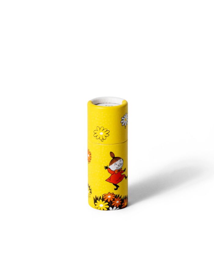 Moomin Lippenbalsam Lemon Honey mit Little My Motiv, natürliche Lippenpflege mit Zitrone, Honig, Bienenwachs und Sheabutter, handgefertigt auf Gotland