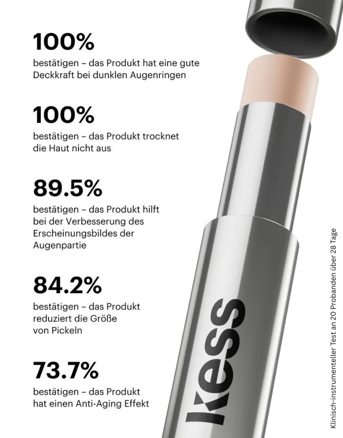 Nachfüllbarer Concealer Stick Refill von Kess Berlin mit Zinkoxid und SPF 20 für ein natürliches, gepflegtes Hautbild.