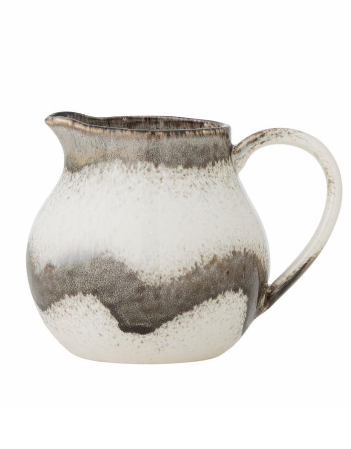 Graues Steingut-Milchkännchen mit reaktiver Glasur von Bloomingville