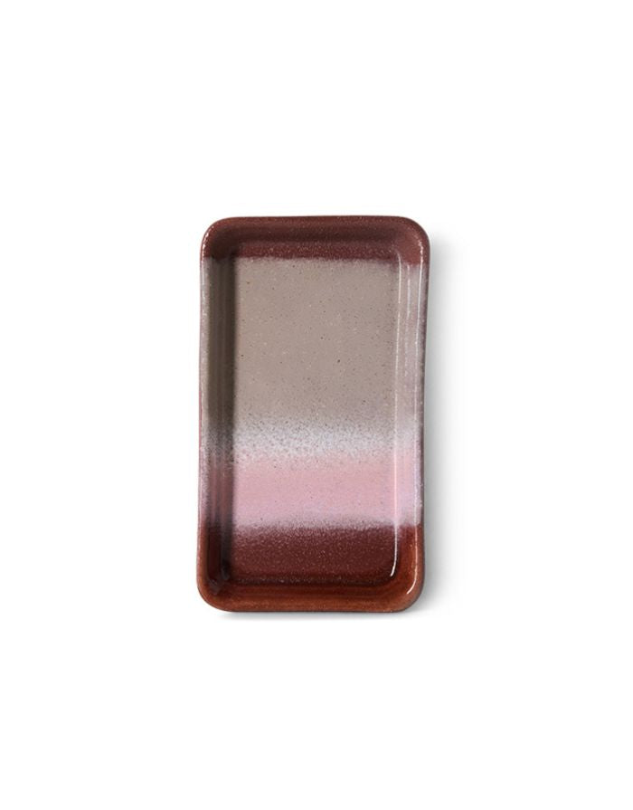 XS Servierplatte Bloom von Hkliving mit den Maßen 7,7x13,6x2cm in der Farbe Rot, Rosa