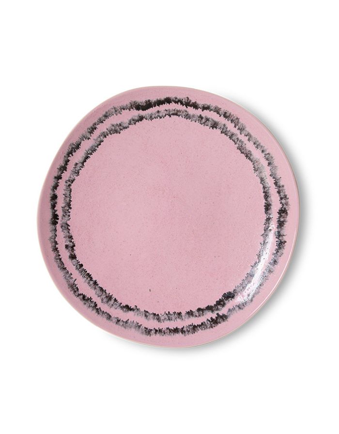Teller Side Plate Bubble von Hkliving mit 22cm Duchmesser in Pink Schwarz