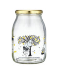 Glas mit Schraubdeckel Moomin 1L von Muurla, luftdicht verschließbar, mit Moomin-Motiv, inkl. Stickeretiketten, spülmaschinenfest