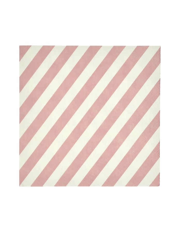 Servietten Coffee von Muurla, 25 x 25 cm, 3-lagig, FSC- und Rainforest-Alliance-zertifiziert, 20 Stück pro Packung, Checks & Stripes Design