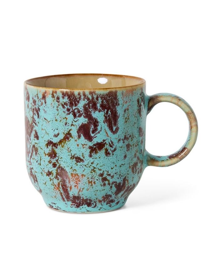 Café Becher 70's mit Henkel I Patina