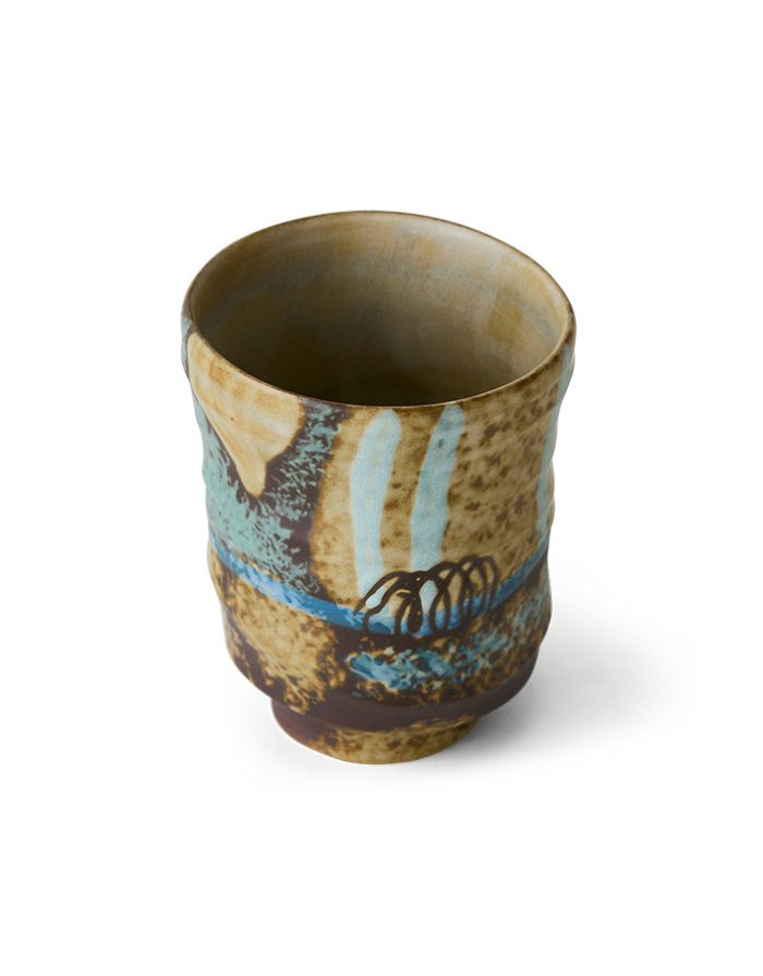 Artist Smooth Tasse Scratched – handbemalter Kaffeebecher aus Steinzeug, 7,2 x 9,2 cm