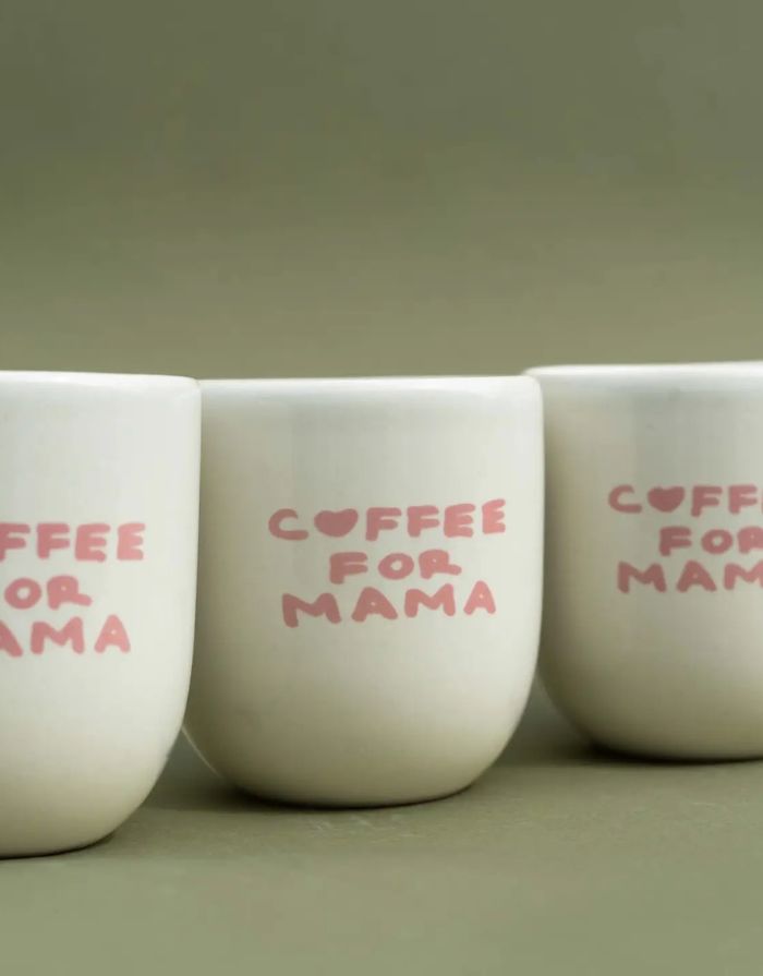 Espresso Becher Coffee for Mama in Weiß und Becher Miss Perfect in Rosa von SISI House of Style 