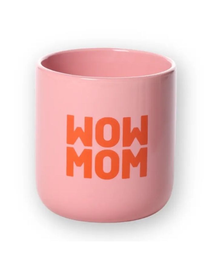 Keramikbecher Mom Wow von Herr & Frau Hempel mit fröhlichem Design und 260 ml Fassungsvermögen.