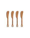  House Doctor Buttermesser Eya Natur 4er Set aus Akazienholz mit natürlicher Maserung.