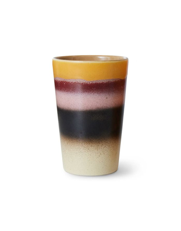 Großer Becher ohne Henkel für Tee oder Kaffee im 70er Jahre Stil von Hkliving