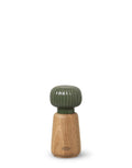 Gewürzmühle von Kähler aus Holz mit Keramik Kopf in Dunkelgrün in 14cm Höhe