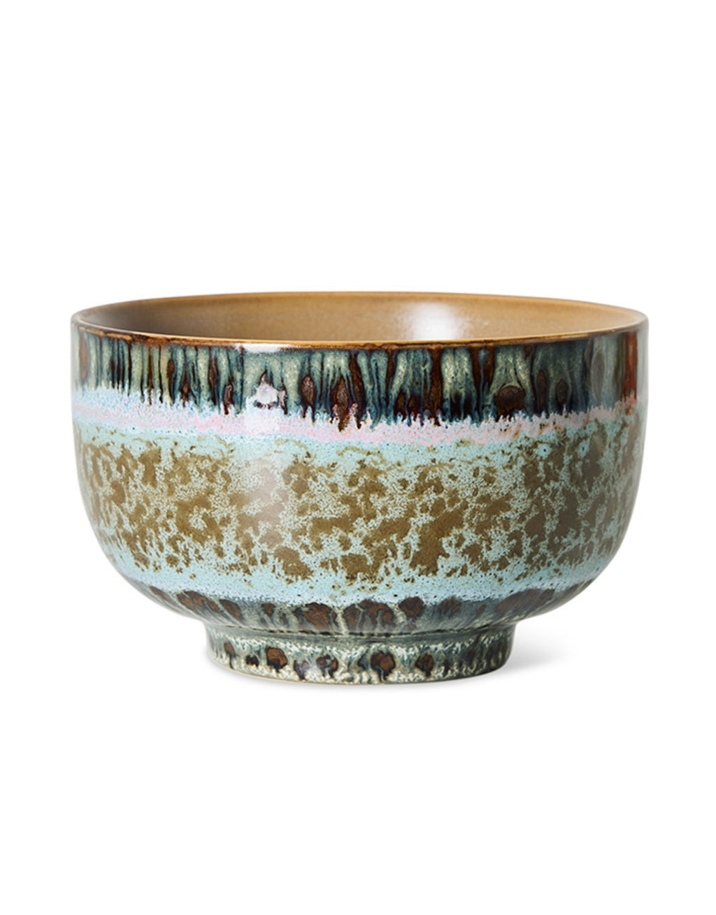 Noodle Bowl aus der 70s Ceramics Kollektion von HKliving aus glasiertem Steingut in Multicolour mit 500 ml Fassungsvermögen.