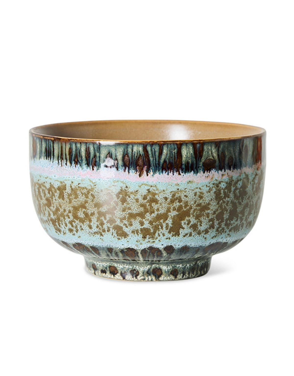 Noodle Bowl aus der 70s Ceramics Kollektion von HKliving aus glasiertem Steingut in Multicolour mit 500 ml Fassungsvermögen.