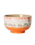 HKliving 70s Ceramics Noodle Schale Fierce aus mehrfarbig glasiertem Steingut für Nudeln, Reis, Suppen und Bowls.