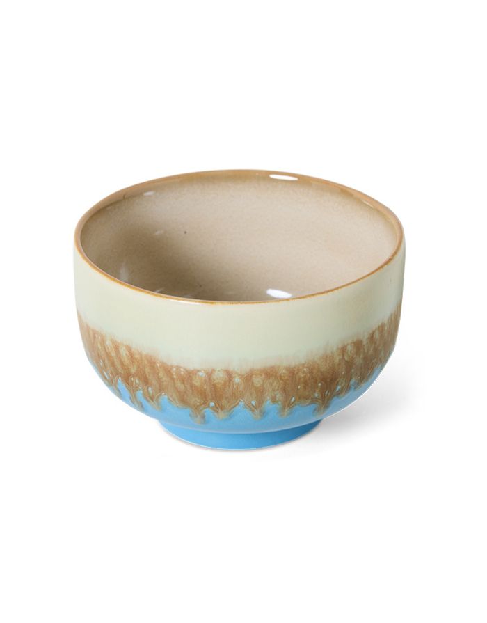 Noodle Schale Azure von hkliving – handgefertigte Steingut-Schale in klarem Blauton, Ø 13,5 cm