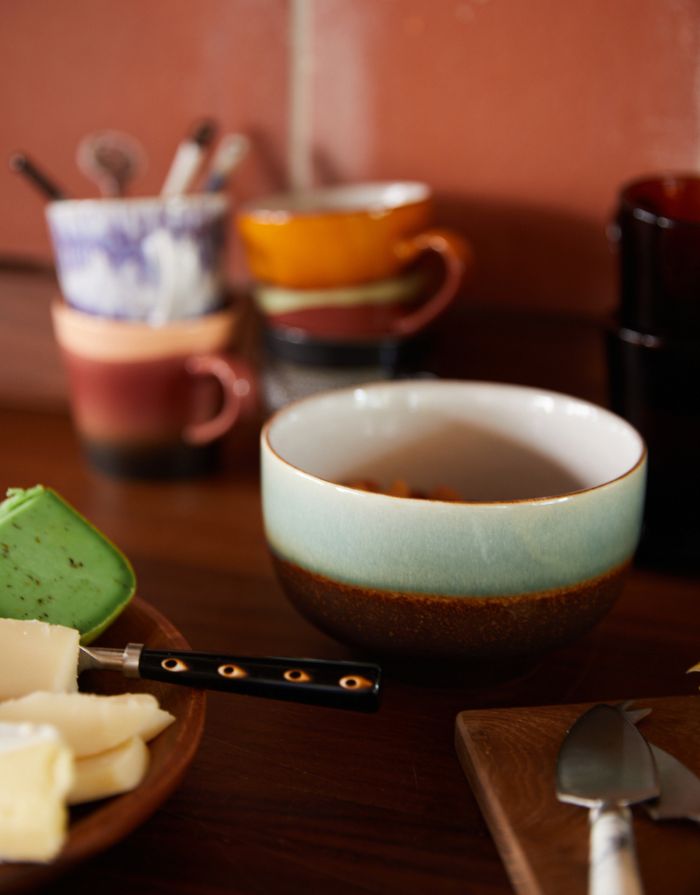 Noodle Schale Depths von hkliving – handgefertigte Steingut-Schale in tiefblauer Glasur, Ø 13,5 cm