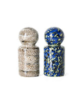 Salz- und Pfeffer-Set aus der 70s Ceramics Kollektion von HKliving aus glasiertem Steingut in verschiedenen Farben.