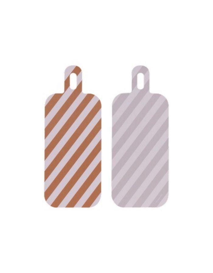 Muurla Chop & Serve Board in Amber/Grey, beidseitiges Schneide- und Servierbrett mit zwei Designs, 13 × 33 cm, spülmaschinengeeignet