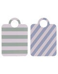 Muurla Chop & Serve Board in Green Blue beidseitiges Schneide- und Servierbrett mit zwei Designs, 21 × 31cm, spülmaschinengeeignet