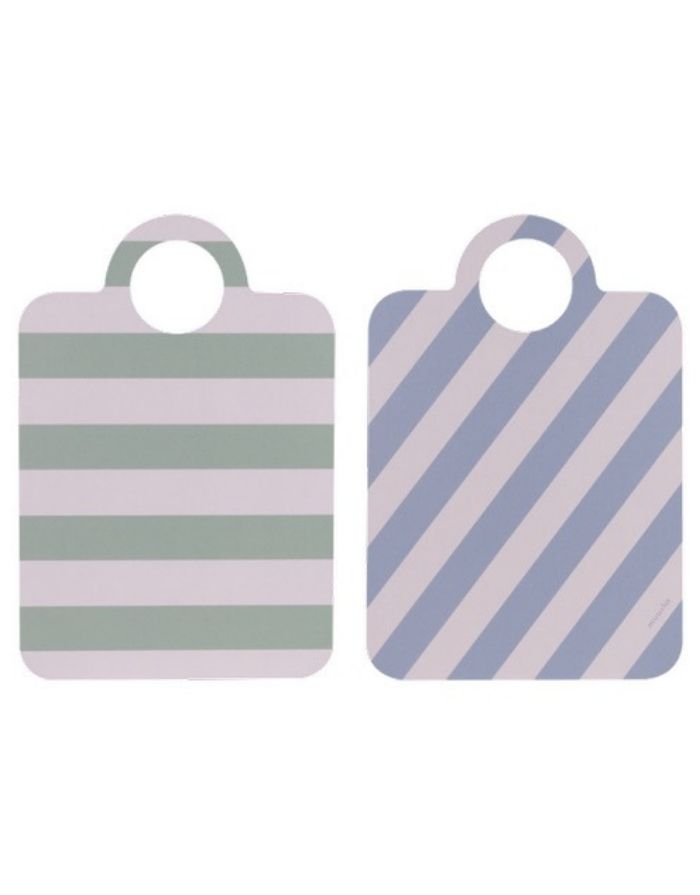 Muurla Chop & Serve Board in Green Blue beidseitiges Schneide- und Servierbrett mit zwei Designs, 21 × 31cm, spülmaschinengeeignet